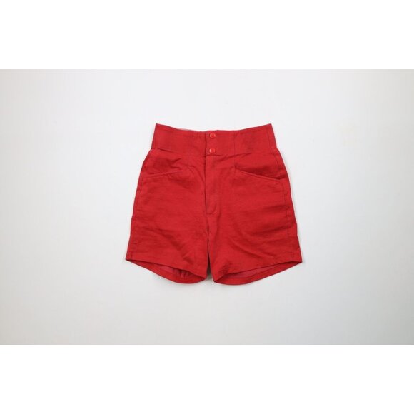 Vintage 70s Streetwear Mens Small Faded Above Knee Coach Coaches Shorts Red USA